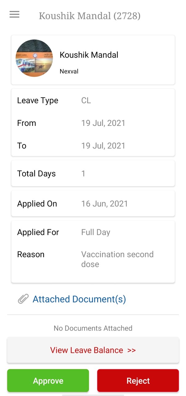 NexAEI screenshot: NexAEI employee profile