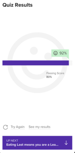 Learnster quiz results