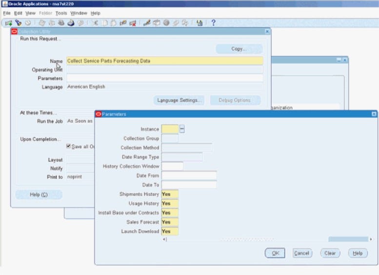 Oracle Demantra Software - Oracle Demantra parameters