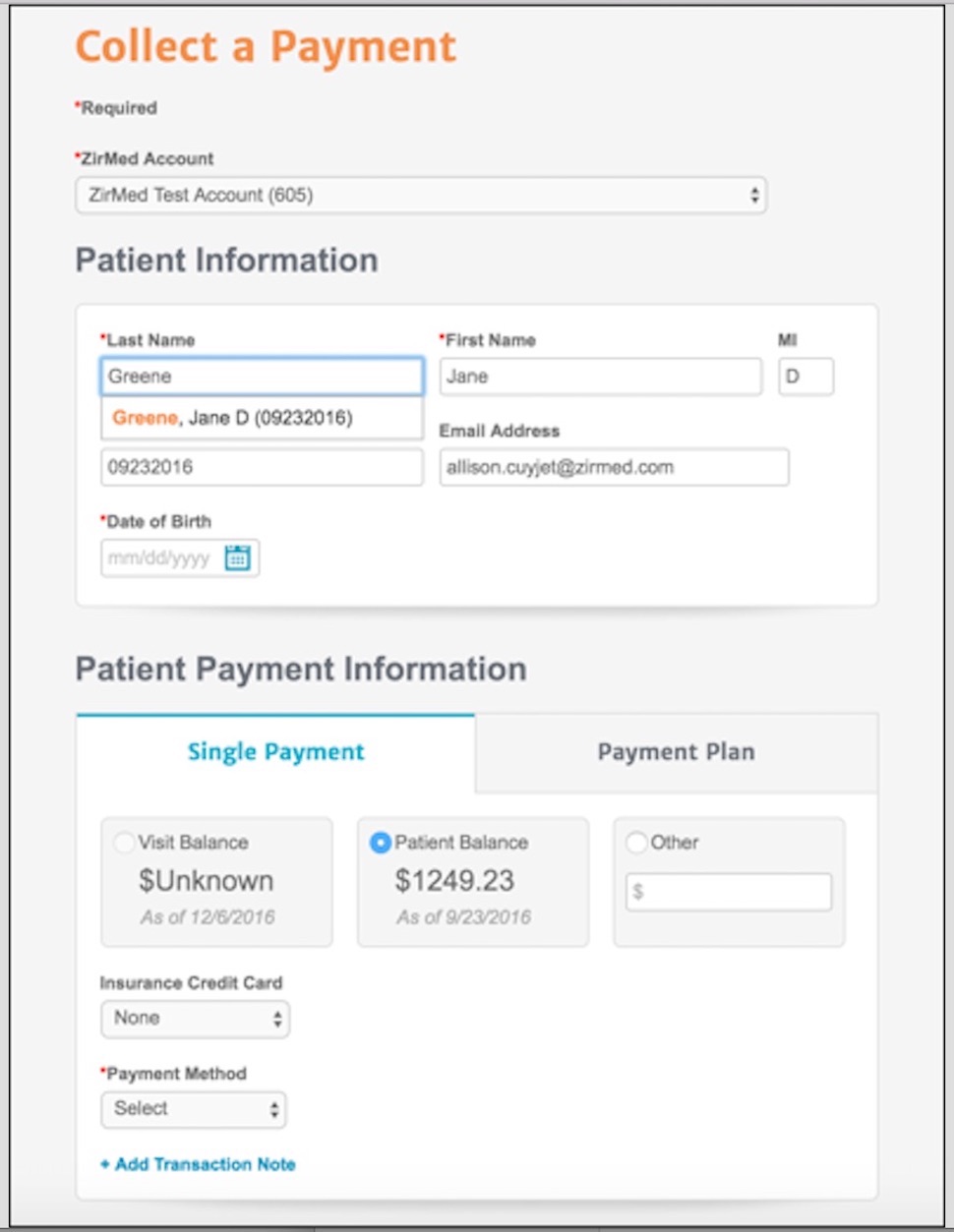 Patient payment