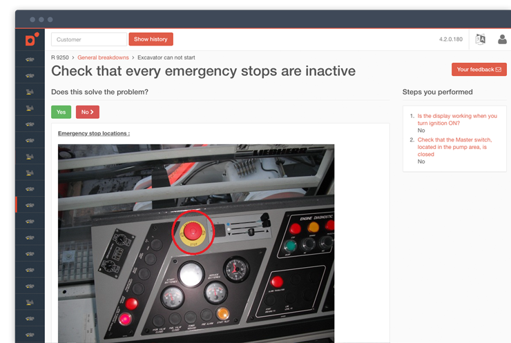 End user troubleshooter interface