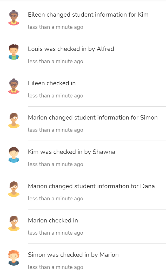 Whally screenshot: Keep in step with the day using Whally's news feed, which shows what is happening at your locations in real time