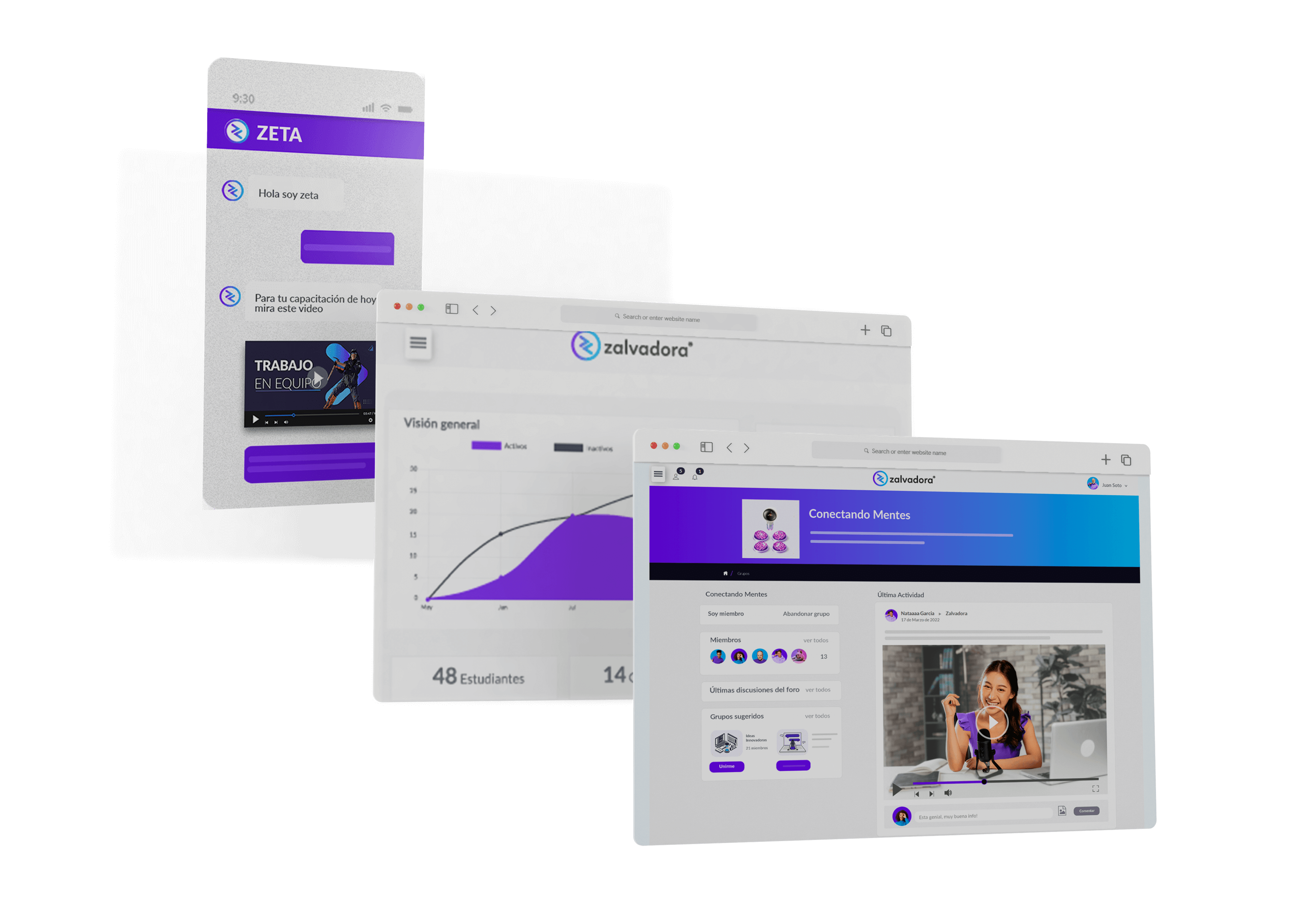 Zalvadora screenshot: Zalvadora allows you to access training content and tools from multiple devices.