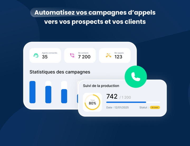 ViaDialog Software - Campagnes d'appels sortants
Augmentez la performance de vos campagnes d’appels vers vos prospects et vos clients.