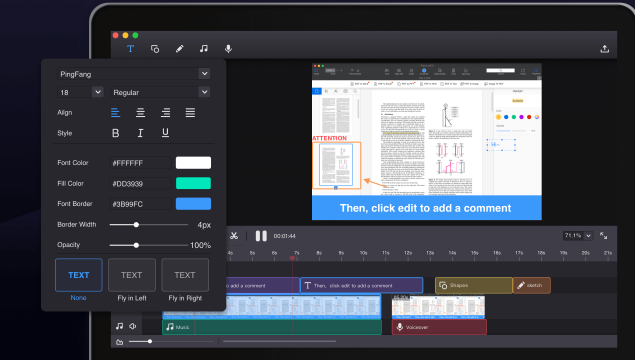 Filmage Screen screenshot: Filmage Screen video editing