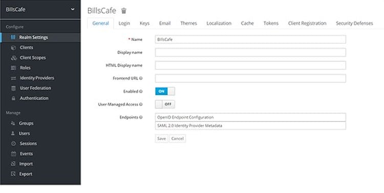 Conic Security screenshot: Conic Security configuration manager