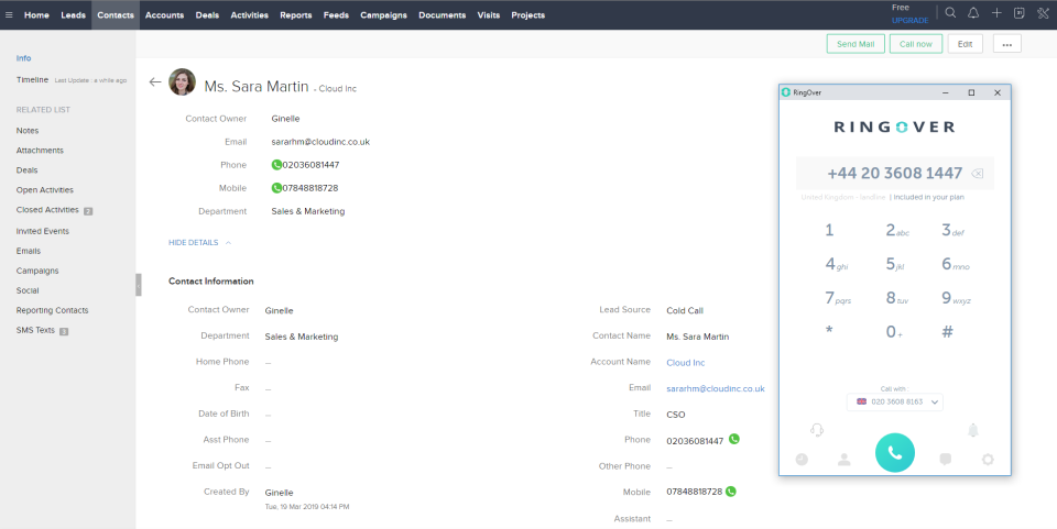 RingOver for Zoho CRM-thumb