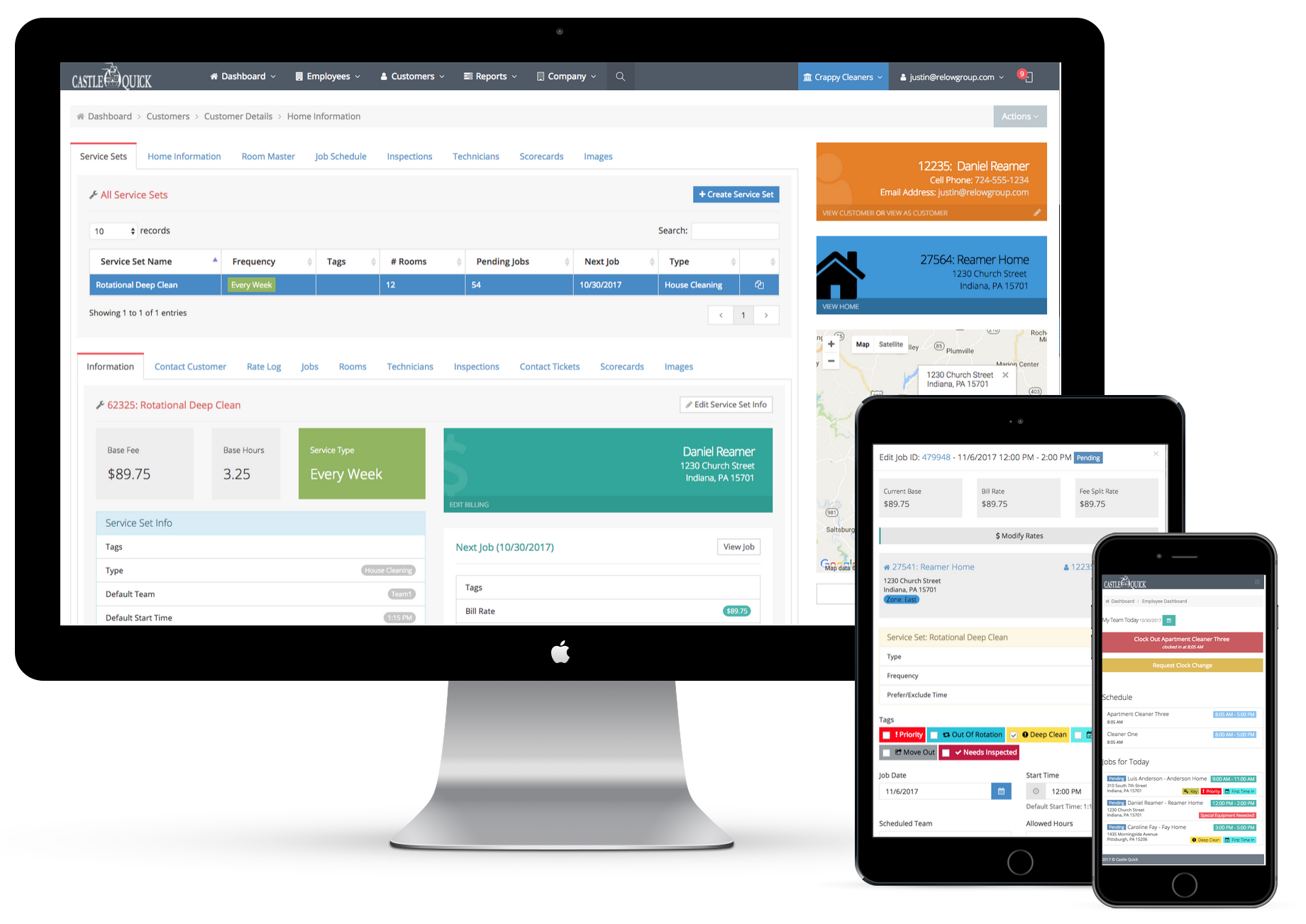MaidCentral screenshot: Web based software that works anywhere that you work. Sell your cleaning services online 24/7. Employee portal to deliver amazing service. Customer portal to increase service and support.