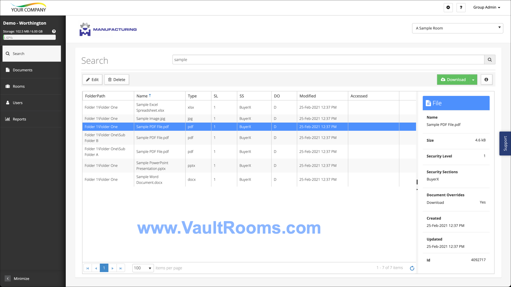 Vault Rooms Software - 3