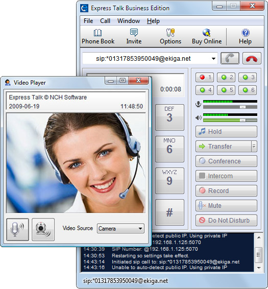 Express Talk screenshot: Express Talk main interface