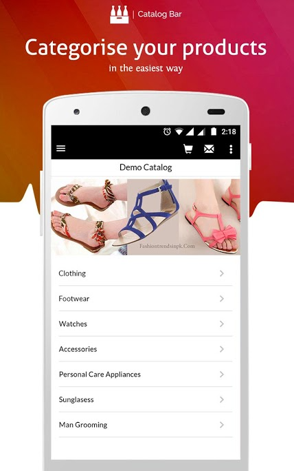 Catalog Bar Software - Categorize products