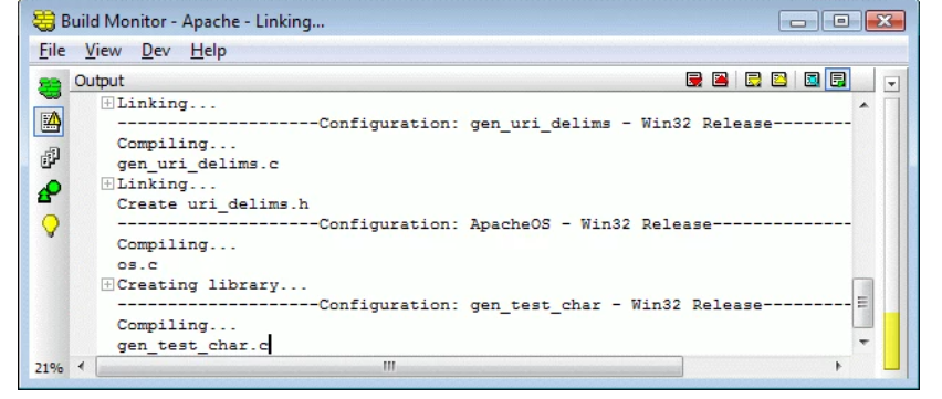 Incredibuild output display