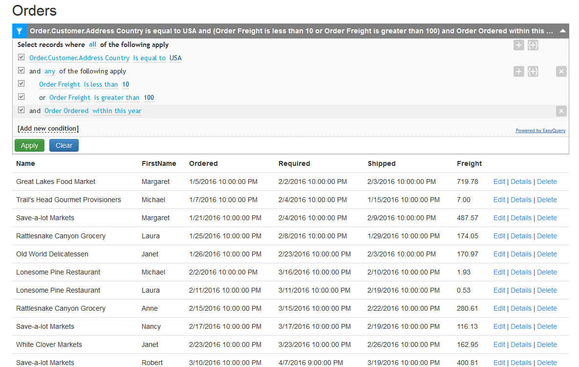 EasyQuery Software - 3