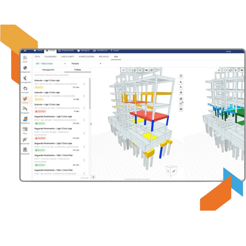 Calidad Cloud Software - Take 3D models from the office directly into the hands of professionals responsible for executing and validating work on-site, thereby optimizing project predictability. Adhering to OpenBIM, you can upload all your IFC models.