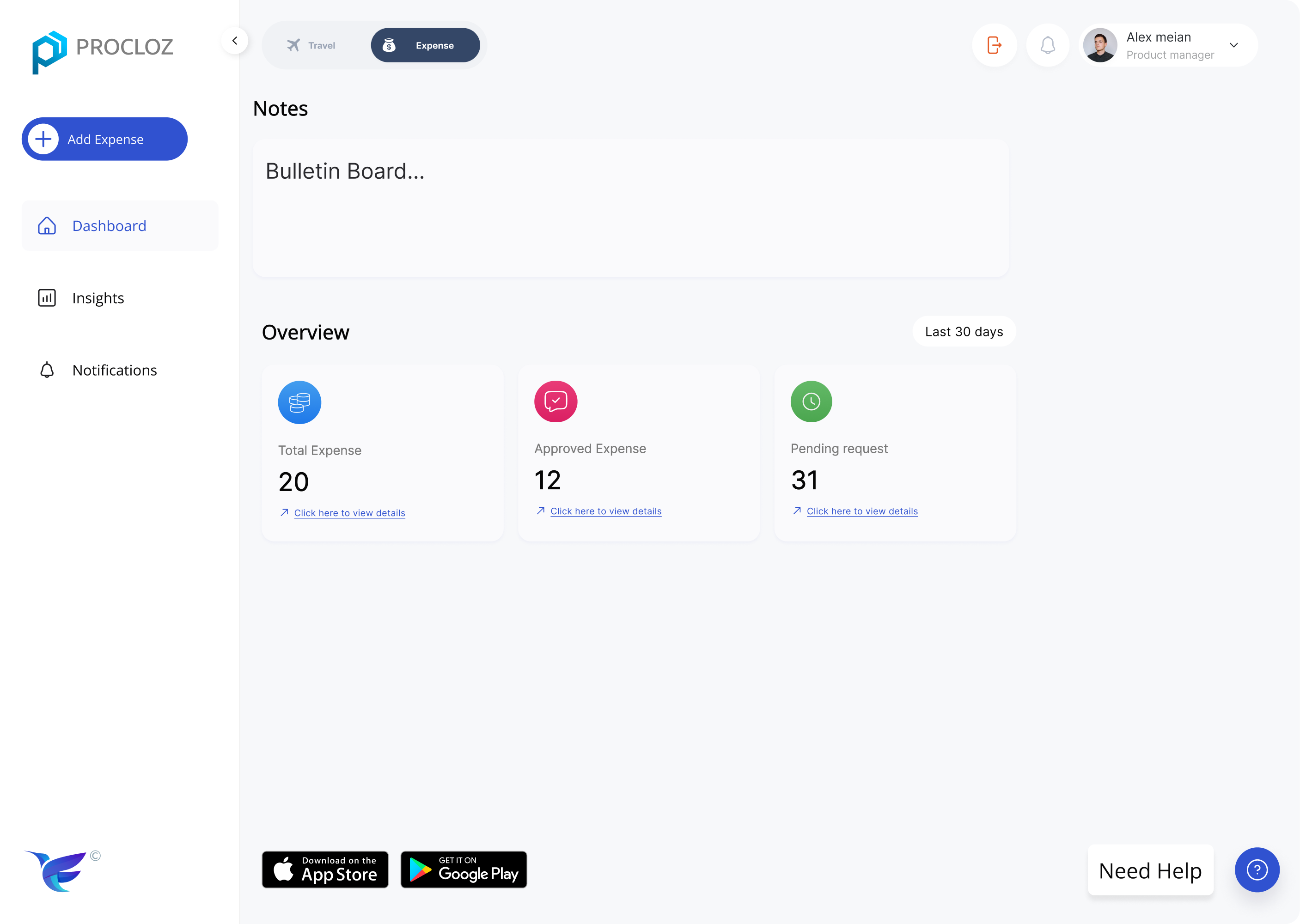 Costen Software - Dashboard view of requests.