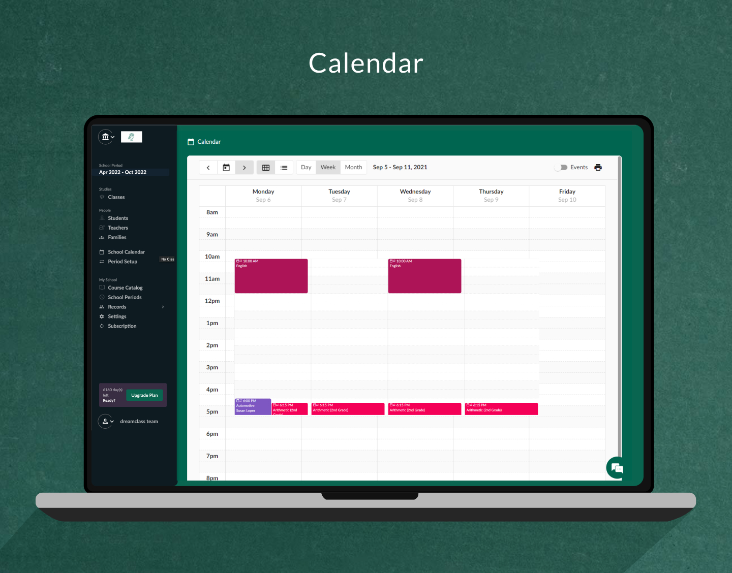 Simplify and streamline the calendar management of your school.
