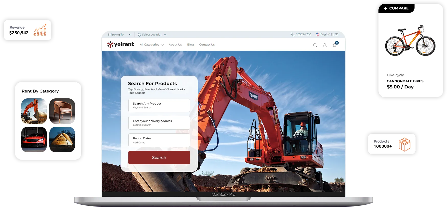 Yo!Rent screenshot: Online Rental Software