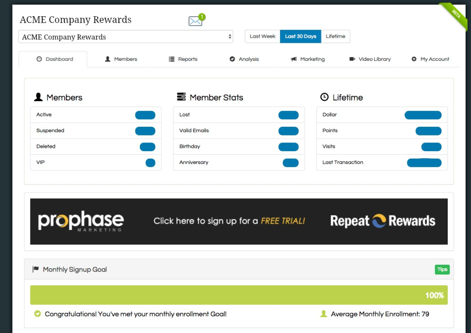 RepeatRewards new owner dashboard