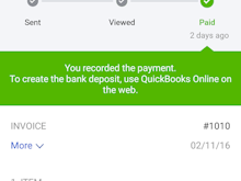 Quickbooks Online Software - Invoices can be tracked from initial sending to payment