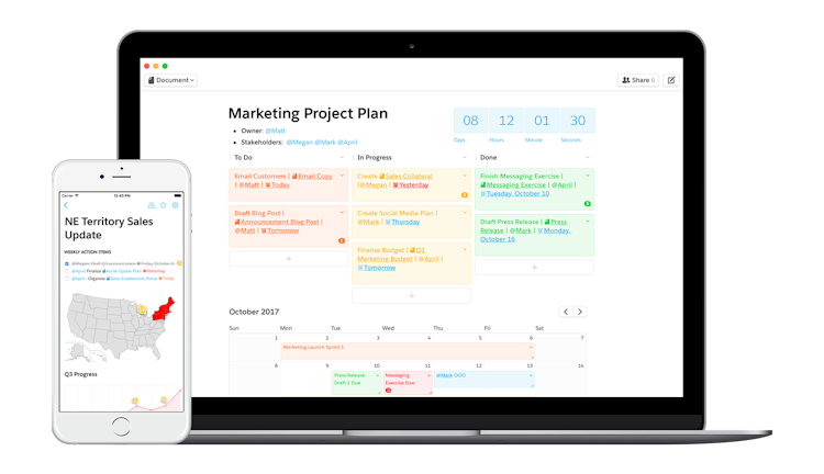 Quip screenshot: Quip combines calendars, documents, checklists, and more in one place with native mobile apps for Android and iOS