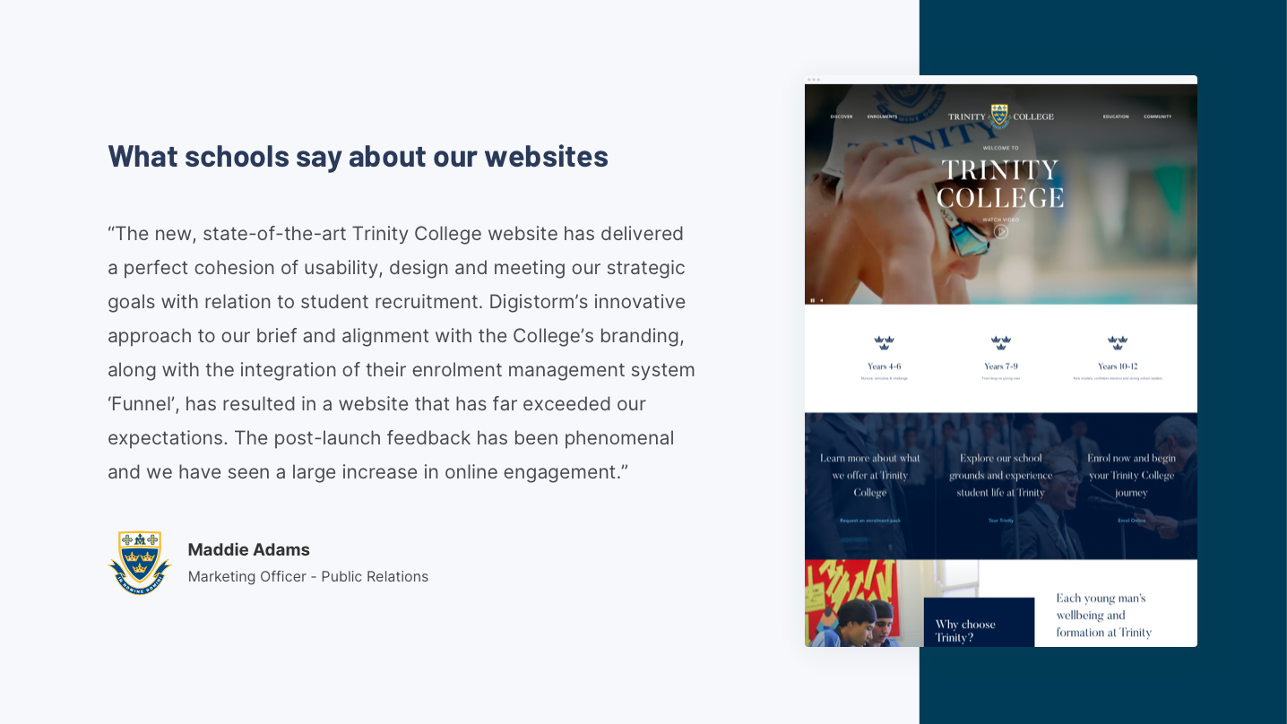 Digistorm Websites Software - What schools say about websites