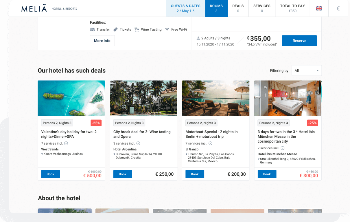 HotelFriend Booking Engine package offers