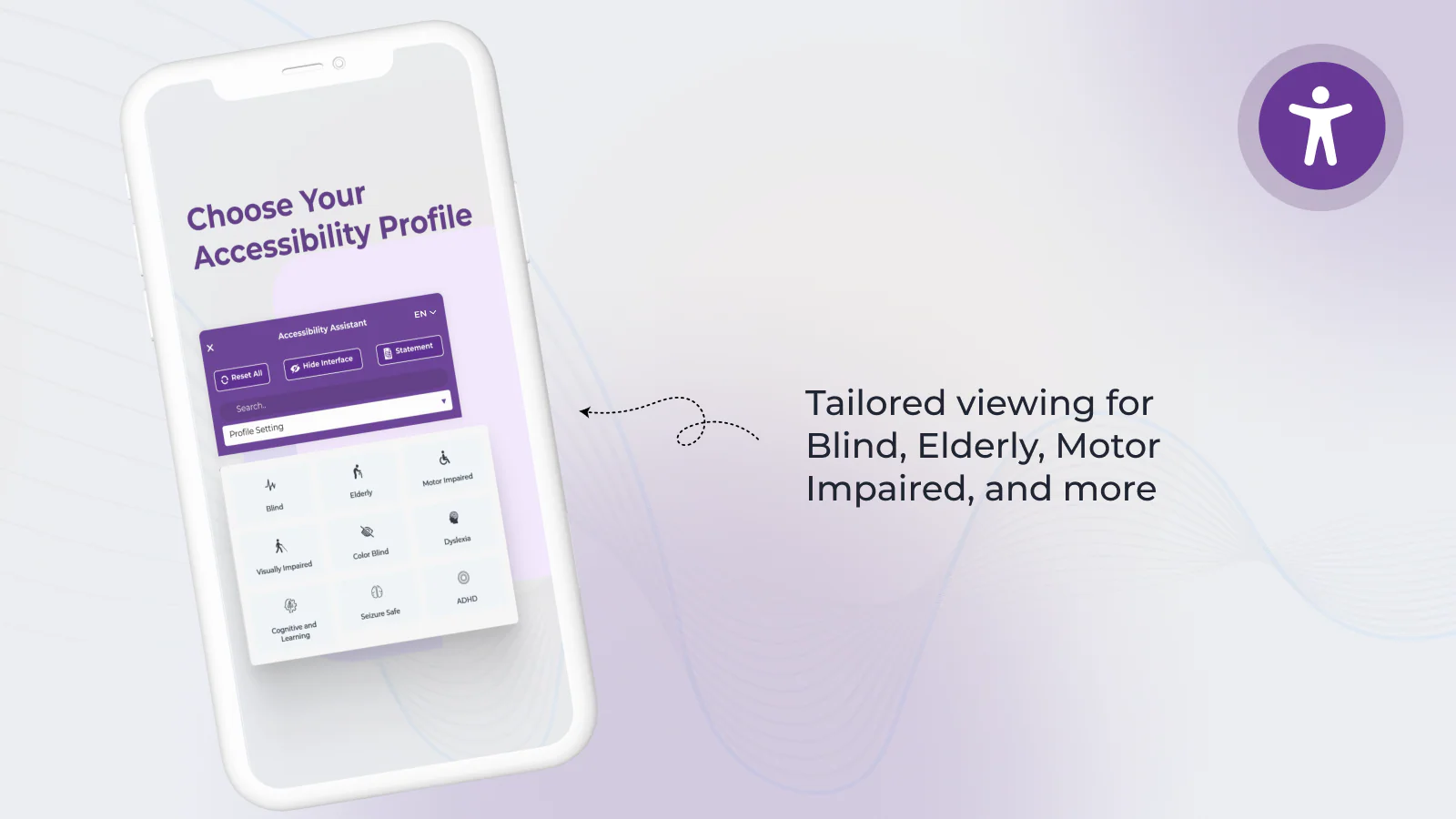 Accessibility Assistant screenshot: Accessibility Assistant tailored view