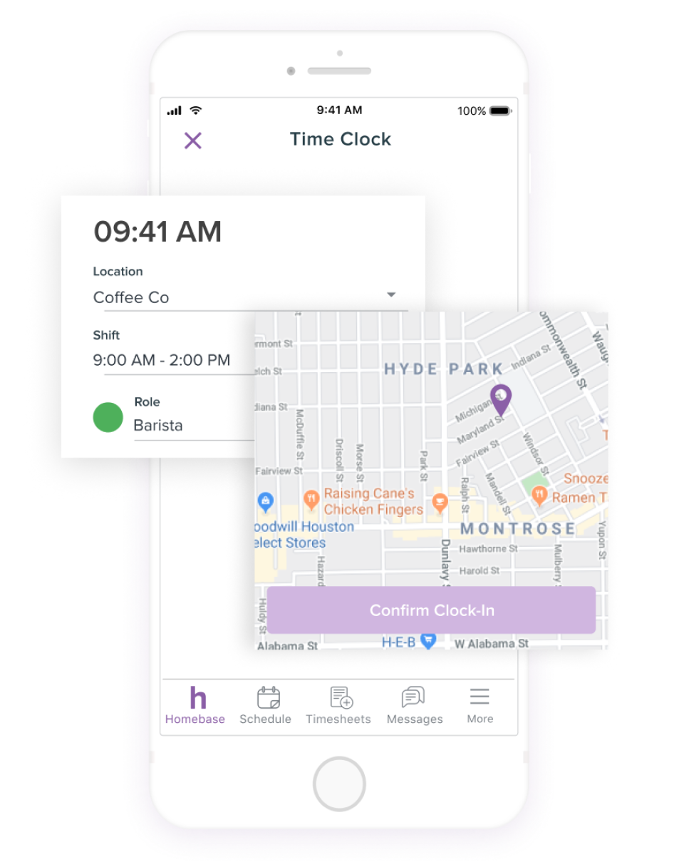 Mobile GPS Clock In-thumb