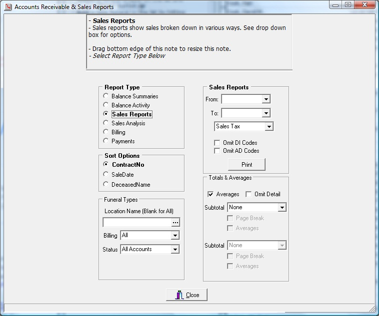 The Professional Programs screenshot: The Professional Programs accounts receivable