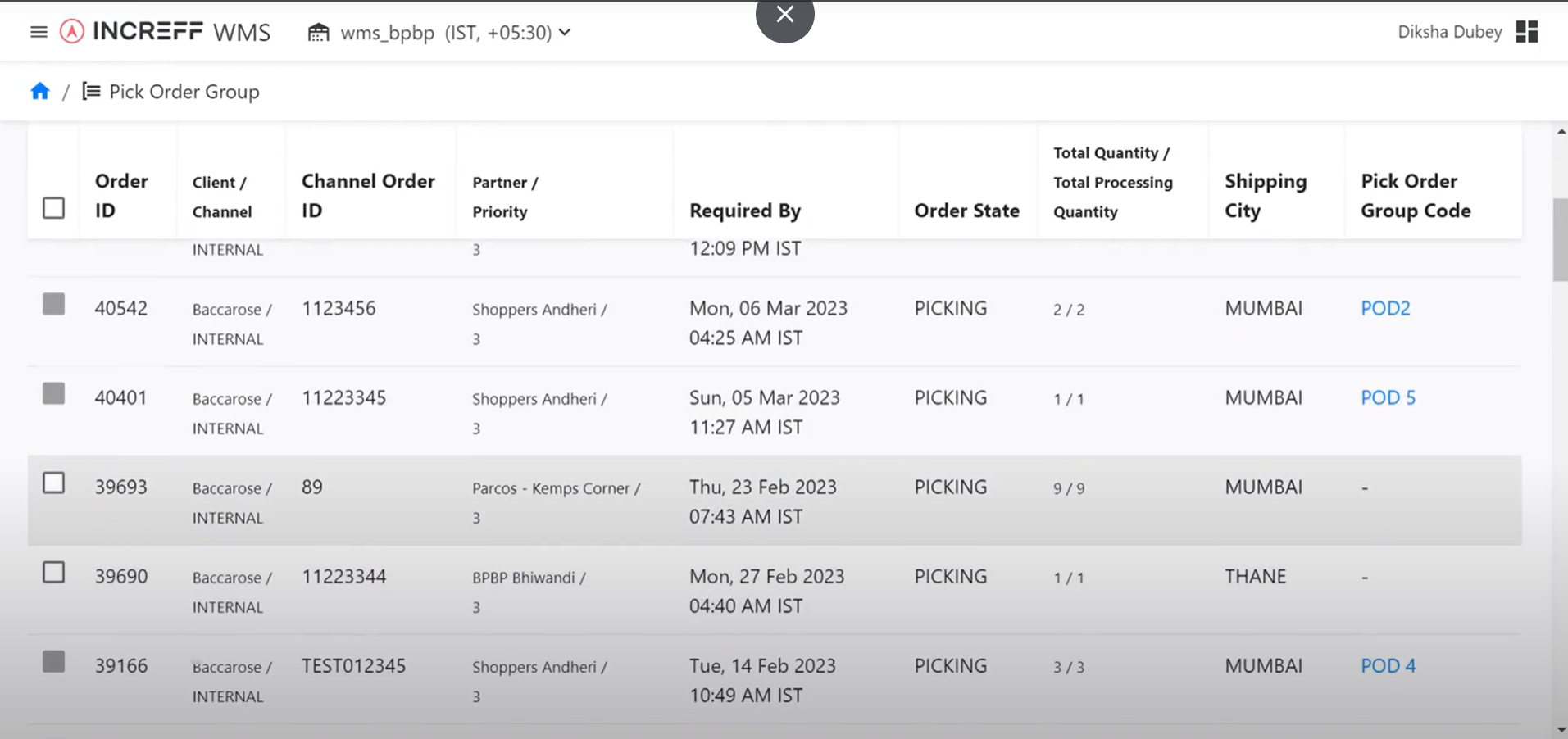 Increff WMS Software - Increff WMS Pick Process