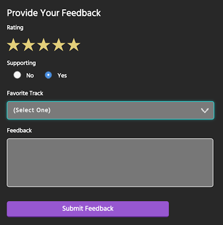 DropTrack screenshot: DropTrack feedback screenshot