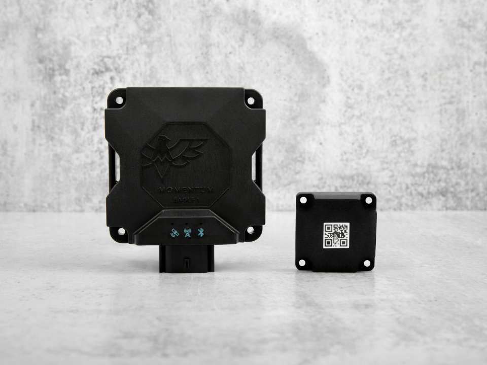 Momentum IoT Software - The Eagle One GPS device works on vehicles, trailers and heavy equipment. Momentum offer light equipment location and activity tracking and privacy-first labor cost trackers too.