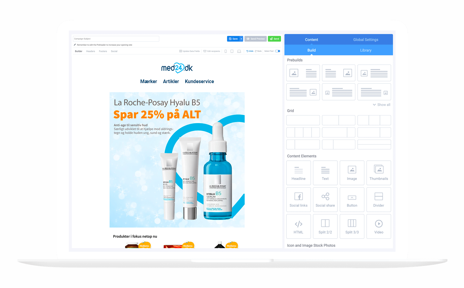 MarketingPlatform screenshot: Creative Email Marketing Campaigns
