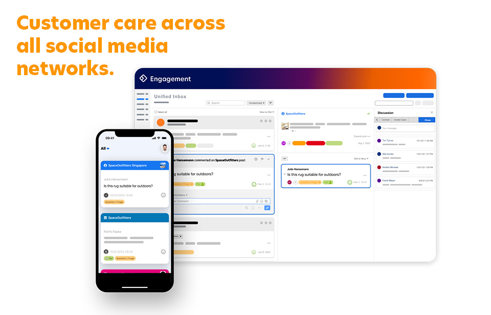 Easily organize your team and respond with a unified inbox for all social media channels.