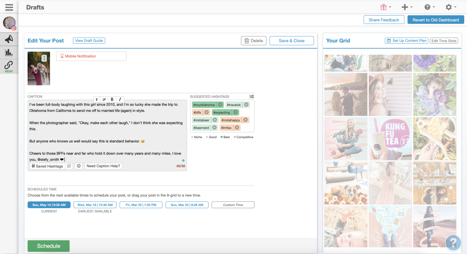 Tailwind Software - Tailwind posts editing