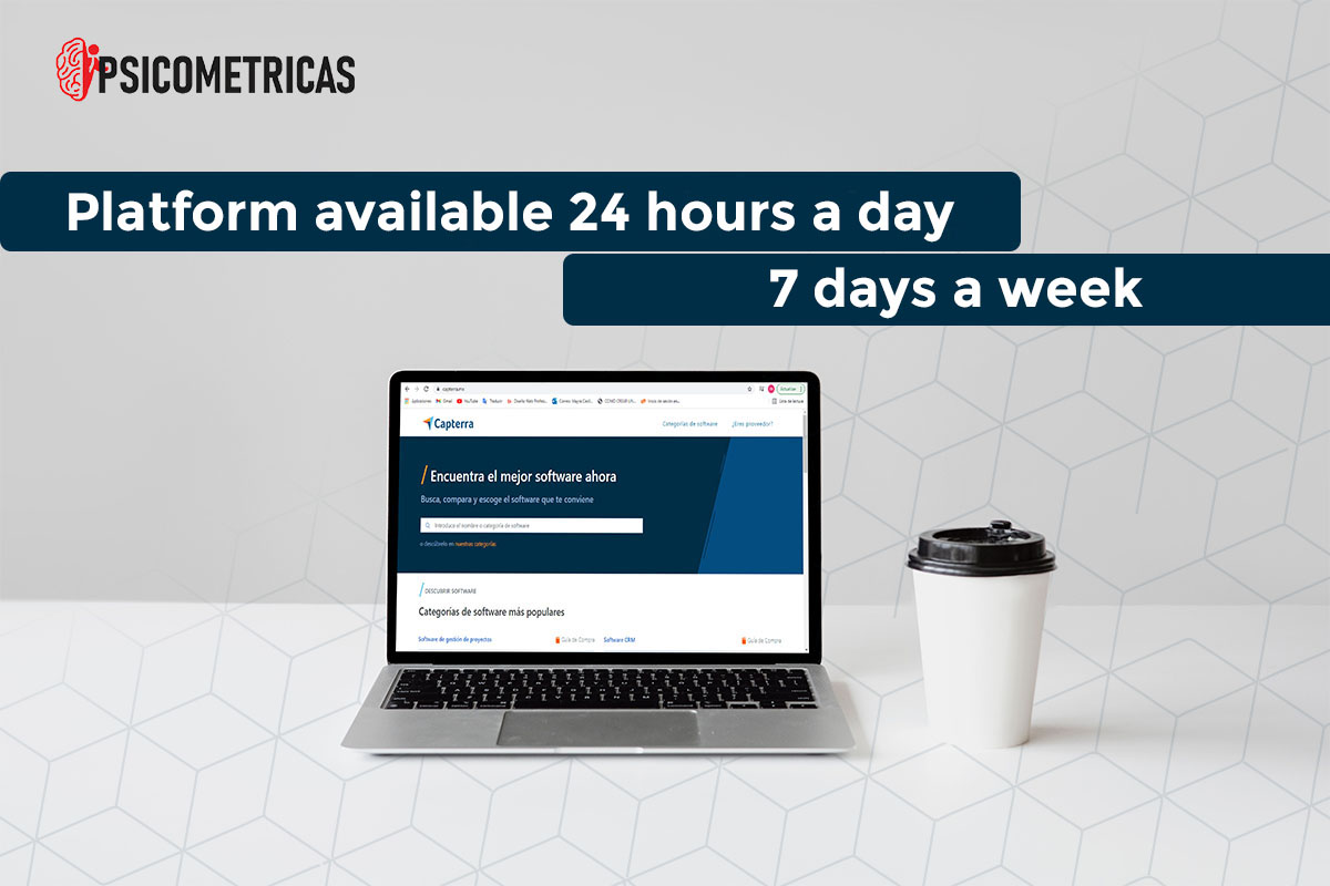 Psicometricas screenshot: With Psicometricas.mx you can quickly and reliably perform online psychometric evaluations for the recruitment and selection of your staff.