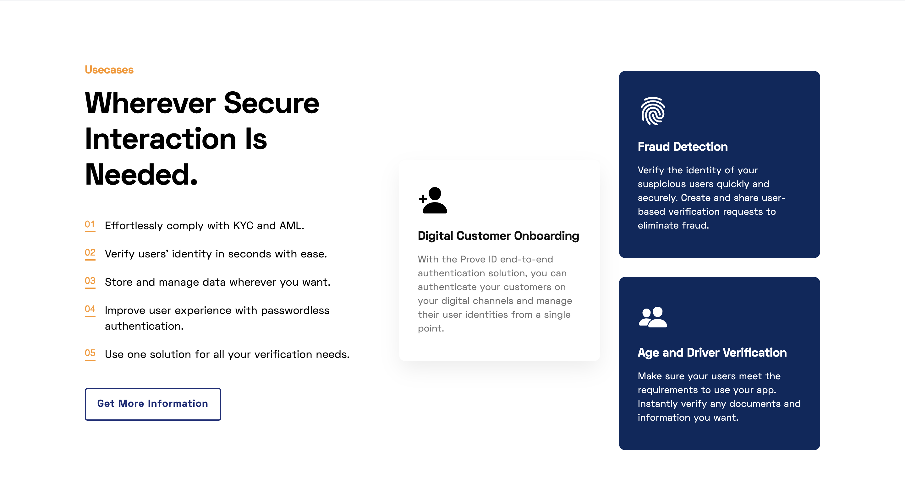 Prove ID Software - Prove ID Most Common Use Cases