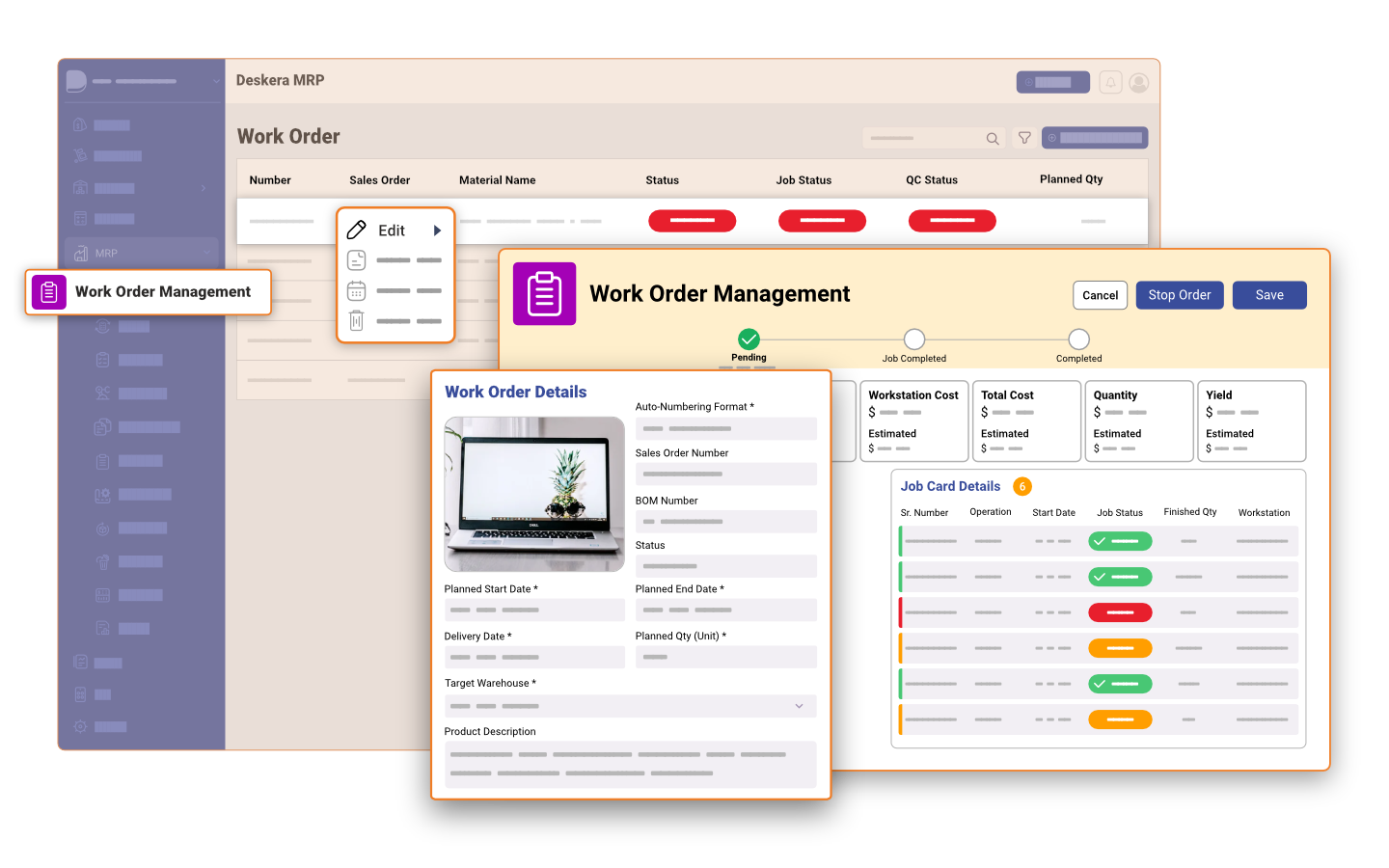 Automate work order task creation and assignment, track progress, and monitor completion with real-time updates. Monitor resources, costs and time associated with each work order for improved accuracy and efficiency.