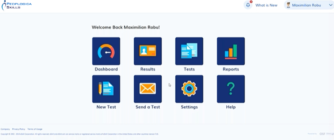 PeoplogicaSkills screenshot: Intuitive Dashboard