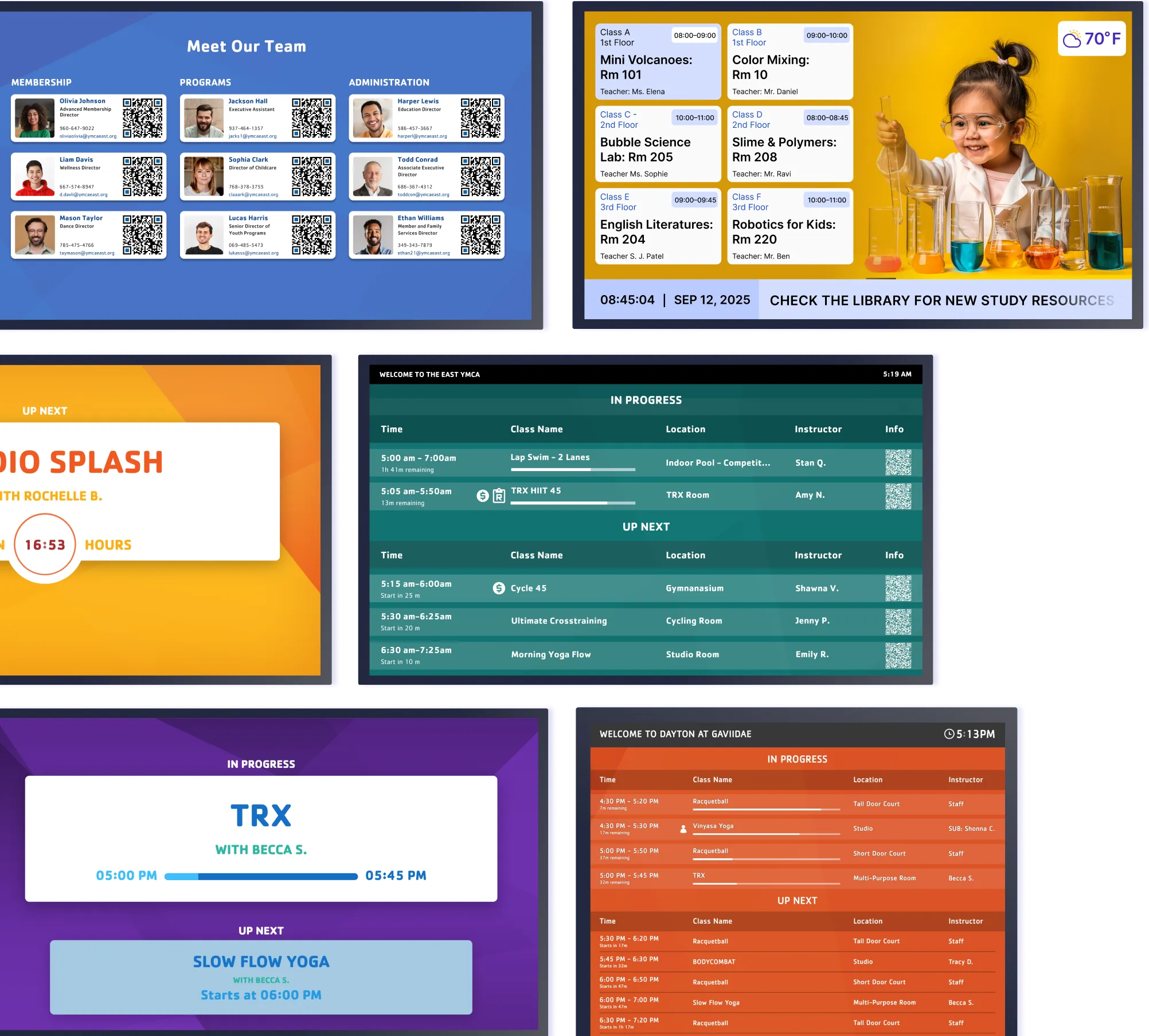 Screen Pulse screenshot: Screen Pulse managing digital signages