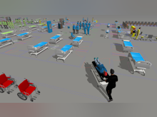 FlexSim Software - A FlexSim simulation model of an emergency department.