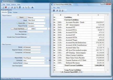 Epicor Financial Management Financial Report