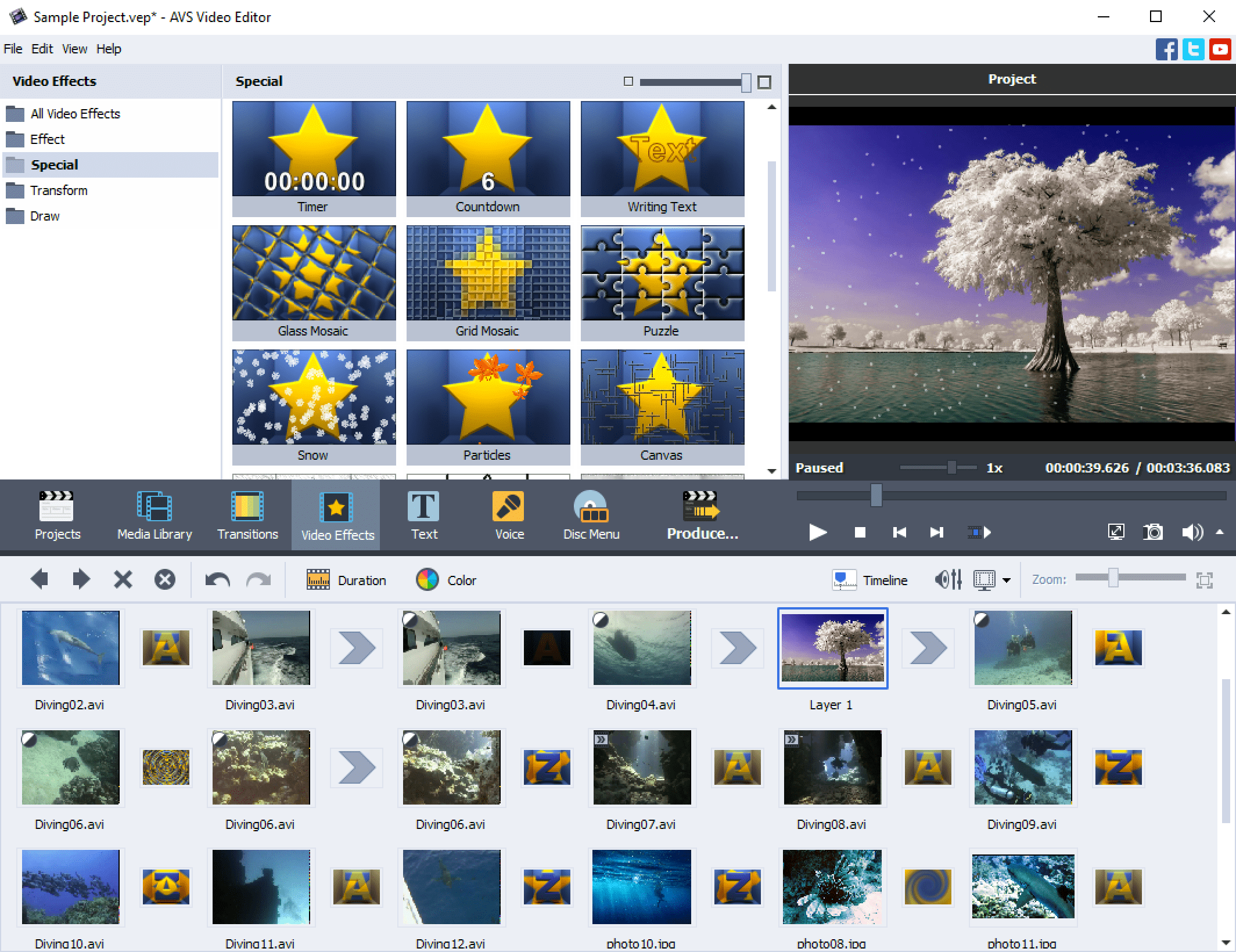 AVS Video Editor Software - AVS Video Editor - Effects & Transitions