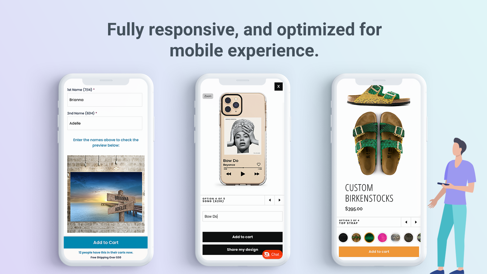 Fully responsive, and optimized for mobile experience.