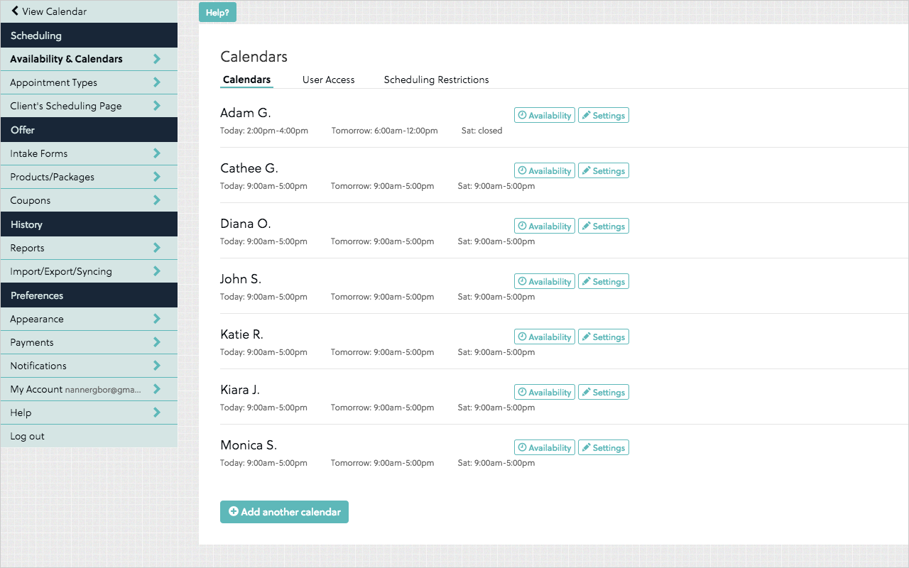 Manage staff schedules from different locations