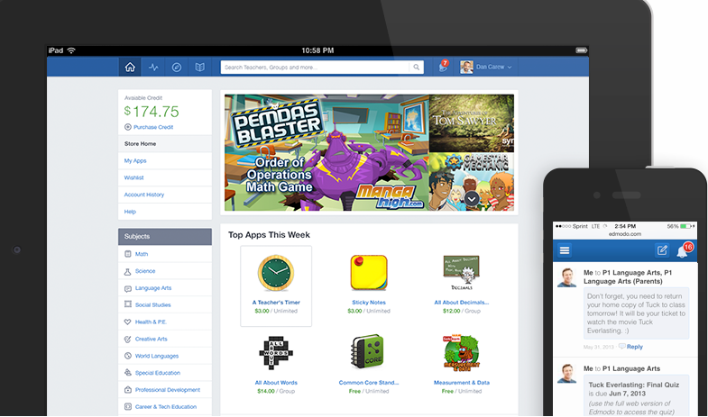 Edmodo Software - Edmodo subjects
