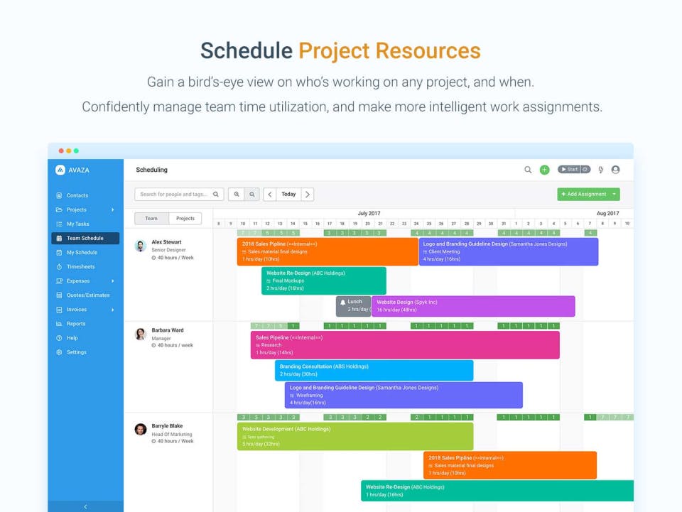 Use resource scheduling