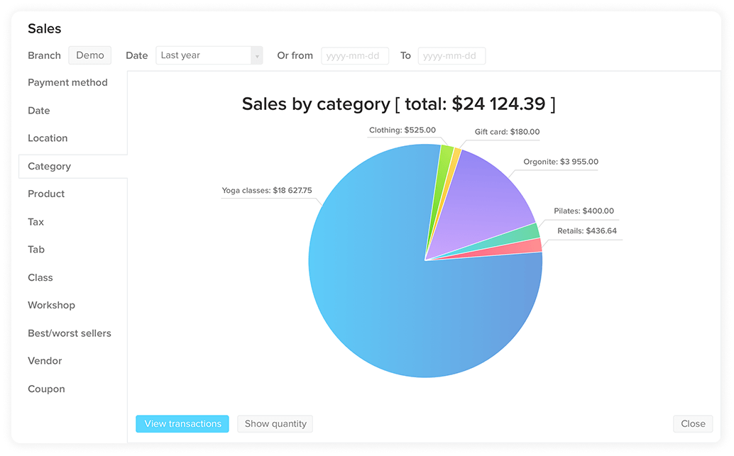 Karmasoft screenshot: Sales report