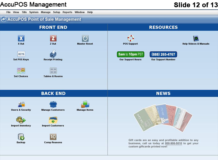 AccuPOS Software - Sales management
