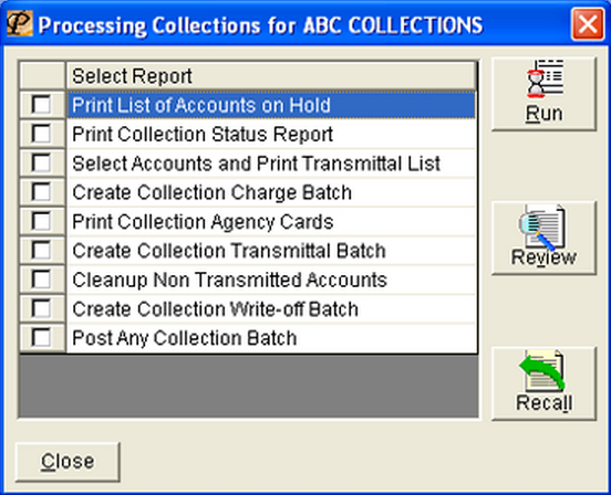 Collection processing